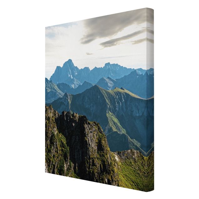 Obrazy na płótnie góra Góry na Lofotach