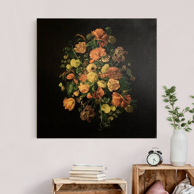 Obrazy do salonu Jan Davidsz de Heem - Bukiet ciemnych kwiatów