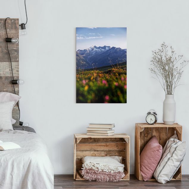 Obrazy nowoczesny Kwietna łąka w górach