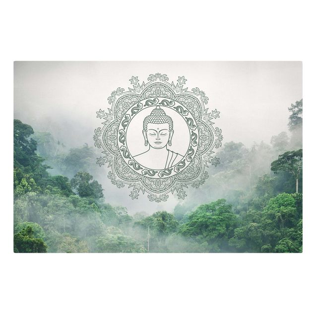 Obrazy góry Budda Mandala we mgle