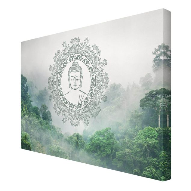 Obrazy na płótnie góra Budda Mandala we mgle