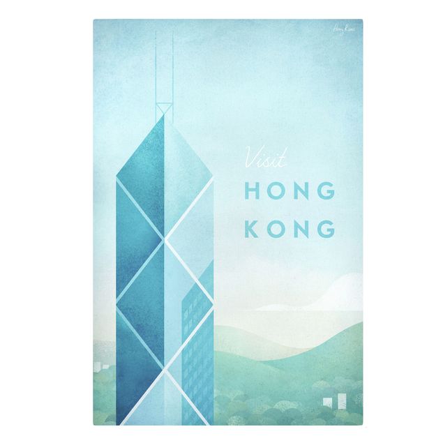 Obraz vintage Plakat podróżniczy - Hongkong
