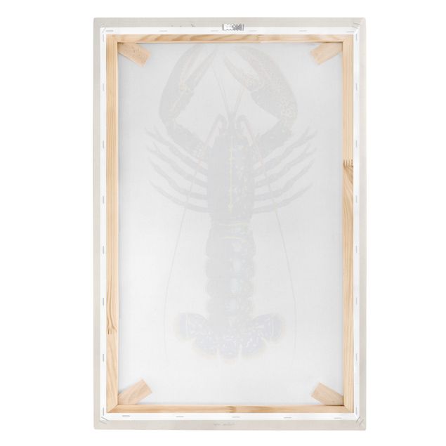 Obrazy na płótnie zwierzęta Tablica edukacyjna w stylu vintage Niebieski homar