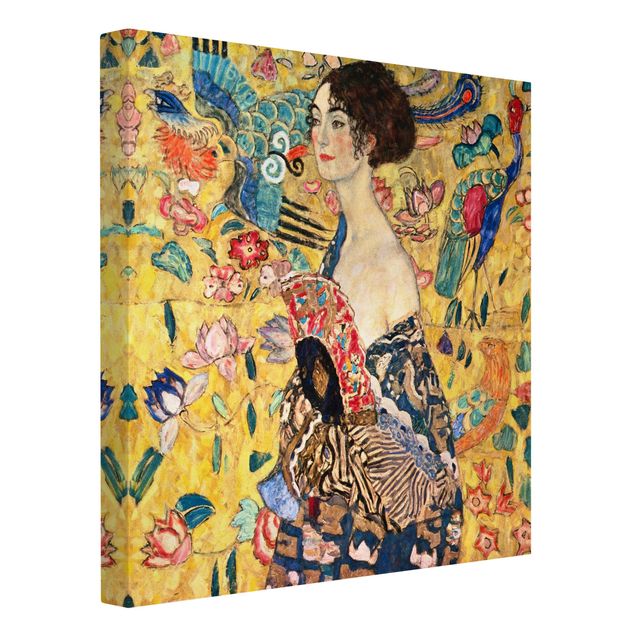 Obrazy nowoczesne Gustav Klimt - Dama z wachlarzem
