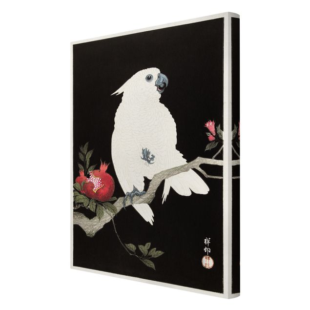 Obrazy ptaki na płótnie Asian Vintage Illustration White Cockatoo