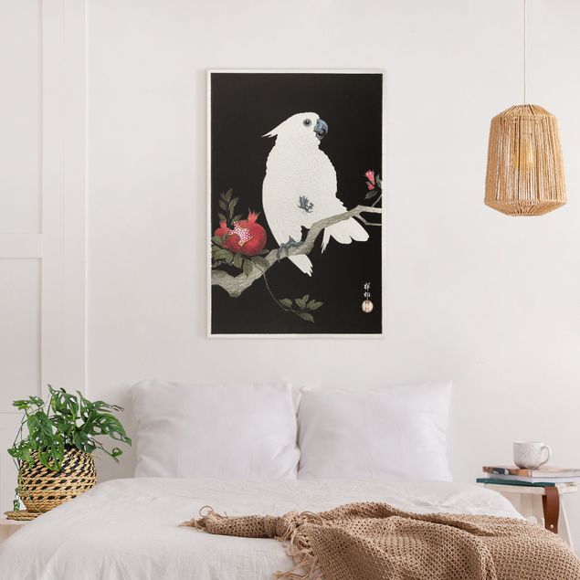 Dekoracja do kuchni Asian Vintage Illustration White Cockatoo