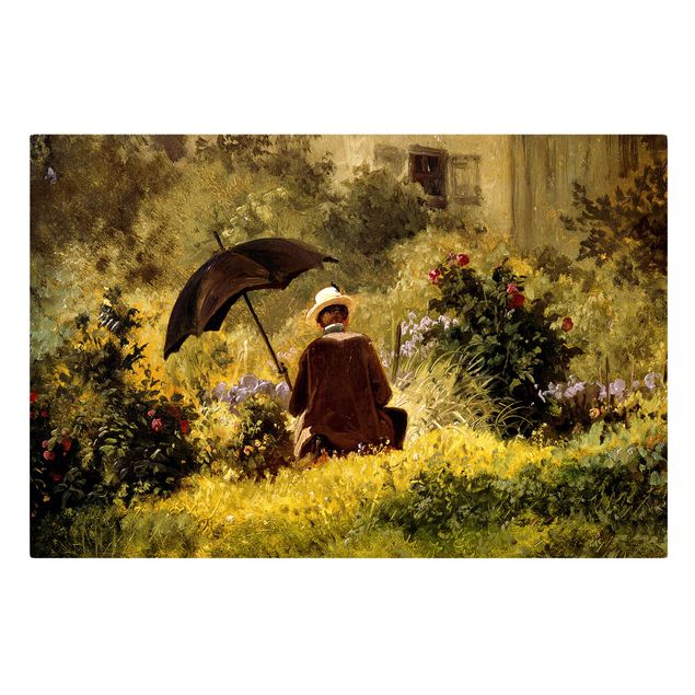 Obrazy portret Carl Spitzweg - Malarz w ogrodzie