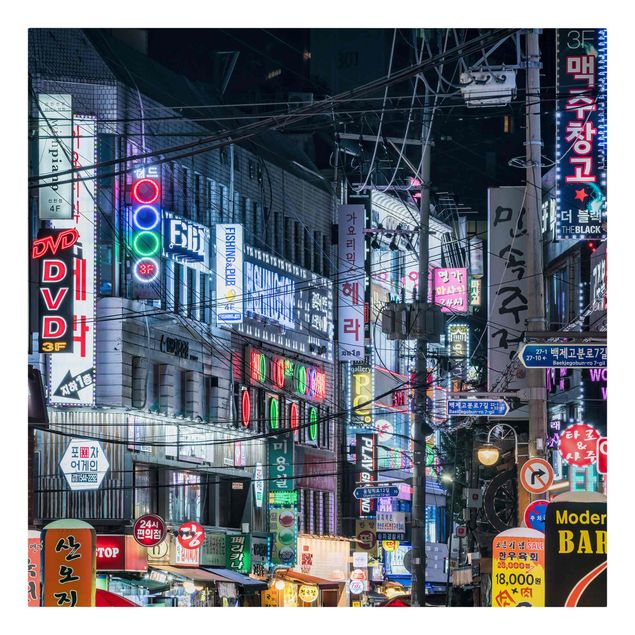 Obrazy nowoczesne Nocne życie Seulu