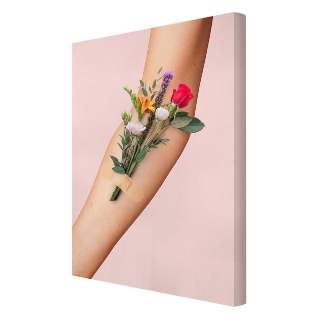 Obrazy z motywem kwiatowym Ręka z kwiatami