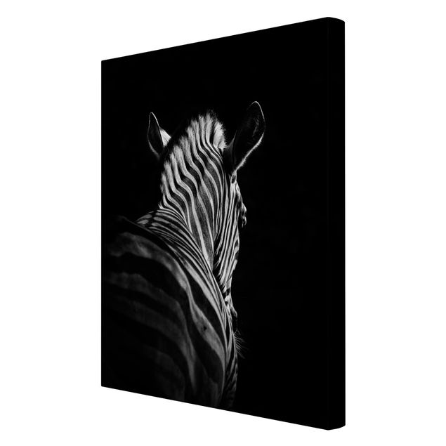 Obrazy na płótnie zebra Sylwetka zebry ciemnej