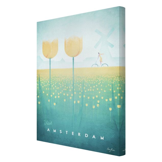 Obrazy motywy kwiatowe Plakat podróżniczy - Amsterdam