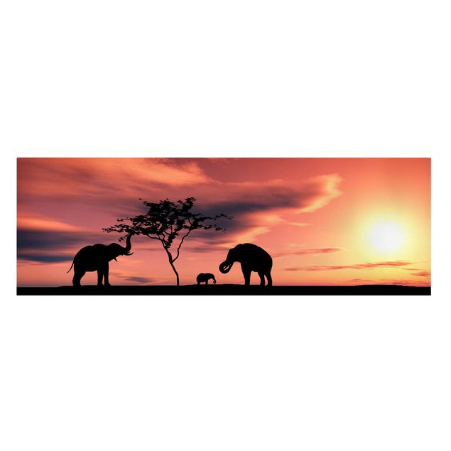 Zwierzęta obrazy Rodzina słoni afrykańskich
