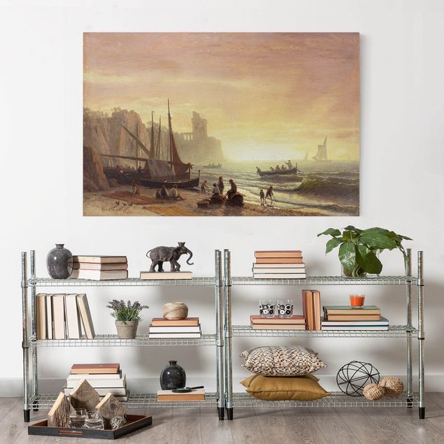 Nowoczesne obrazy do salonu Albert Bierstadt - Flota rybacka