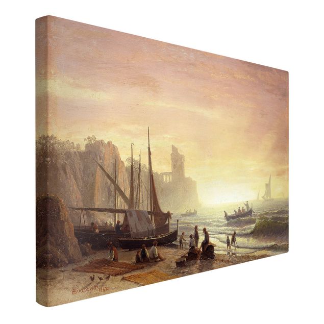 Morze obraz Albert Bierstadt - Flota rybacka