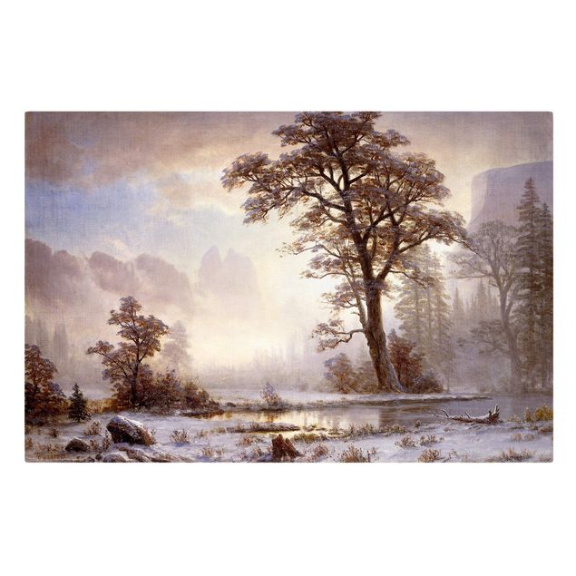 Obrazy drzewa Albert Bierstadt - Dolina Yosemite w śniegu