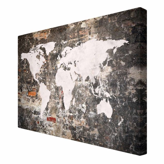 Obrazy retro Stara ścienna mapa świata