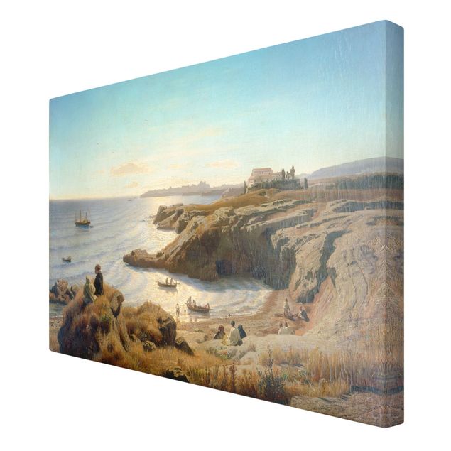 Obrazy krajobraz Andreas Achenbach - Wybrzeże w pobliżu Syrakuz