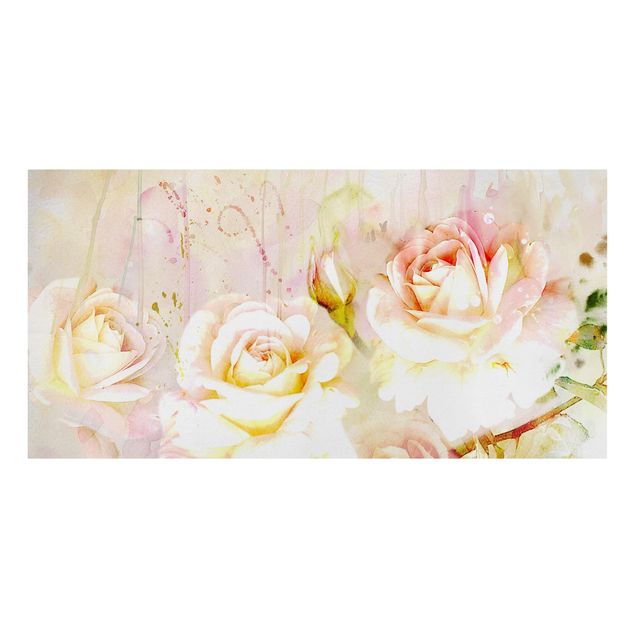 Obrazy kwiatowe Akwarela Kwiaty Róże