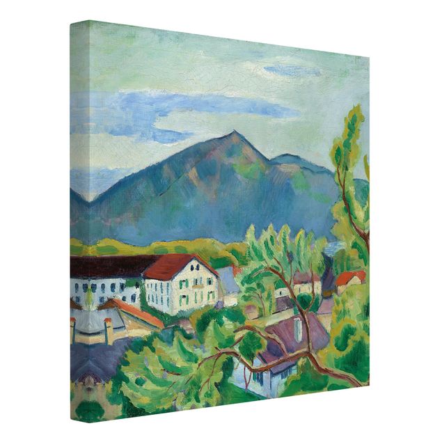 Obrazy nowoczesny August Macke - Wiosenny krajobraz w Tegernsee