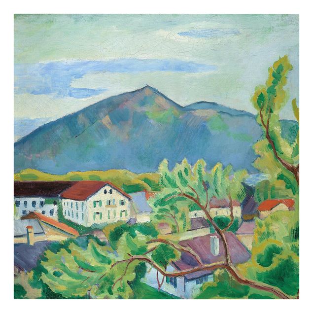 Góry obraz August Macke - Wiosenny krajobraz w Tegernsee