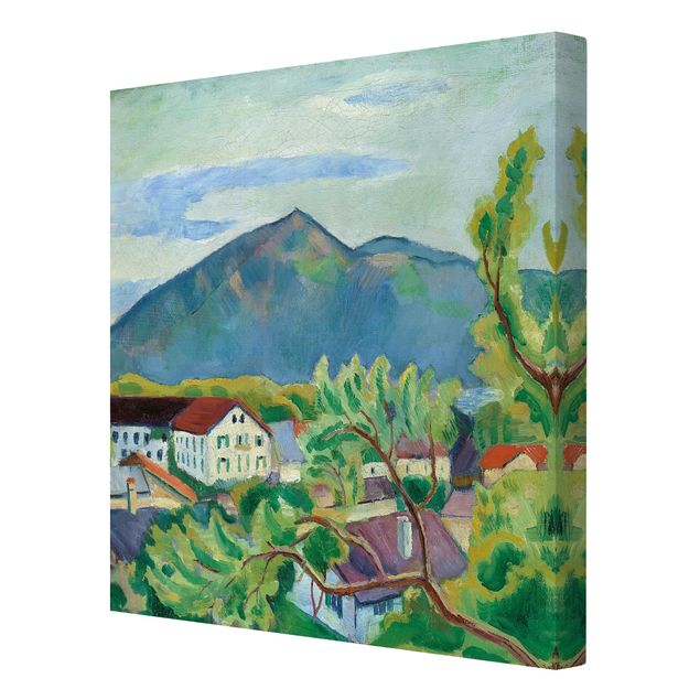 Obrazy na ścianę krajobrazy August Macke - Wiosenny krajobraz w Tegernsee