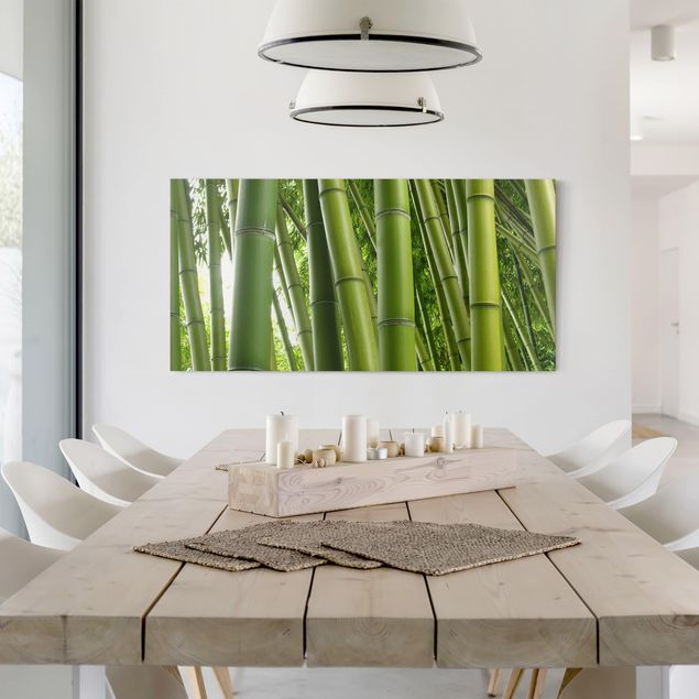 Obrazy do salonu nowoczesne Drzewa bambusowe