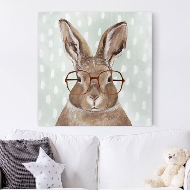 Obrazy nowoczesne Brillowane zwierzęta - królik