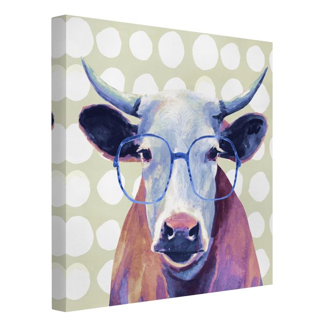 Obrazy na płótnie zwierzęta Brillowane zwierzęta - krowa