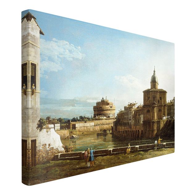 Postimpresjonizm obrazy Bernardo Bellotto - Widok Rzymu na wybrzeżu