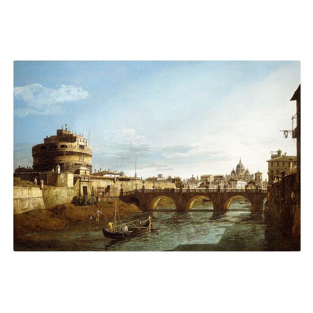 Obrazy na płótnie Włochy Bernardo Bellotto - widok na Rzym od strony zachodniej