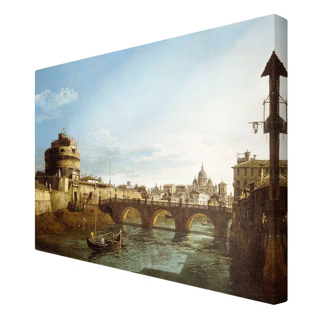 Obrazy do salonu Bernardo Bellotto - widok na Rzym od strony zachodniej