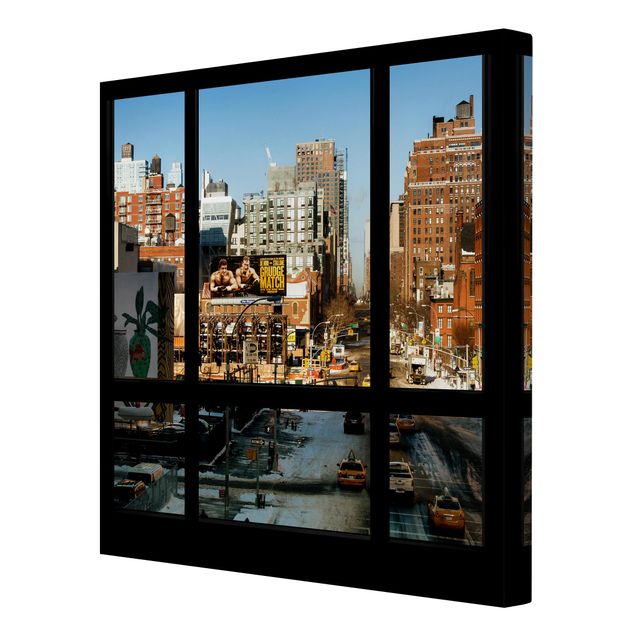 Obrazy na płótnie Nowy Jork Widok z okna na ulicę w Nowym Jorku