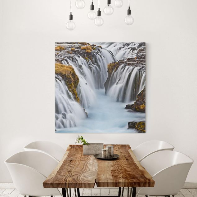 Obrazy nowoczesne Wodospad Brúarfoss na Islandii