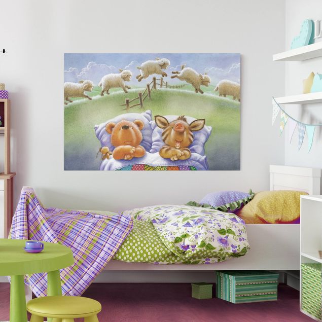 Obrazy nowoczesny Buddy Bear - Miś Buddy - Liczenie owiec