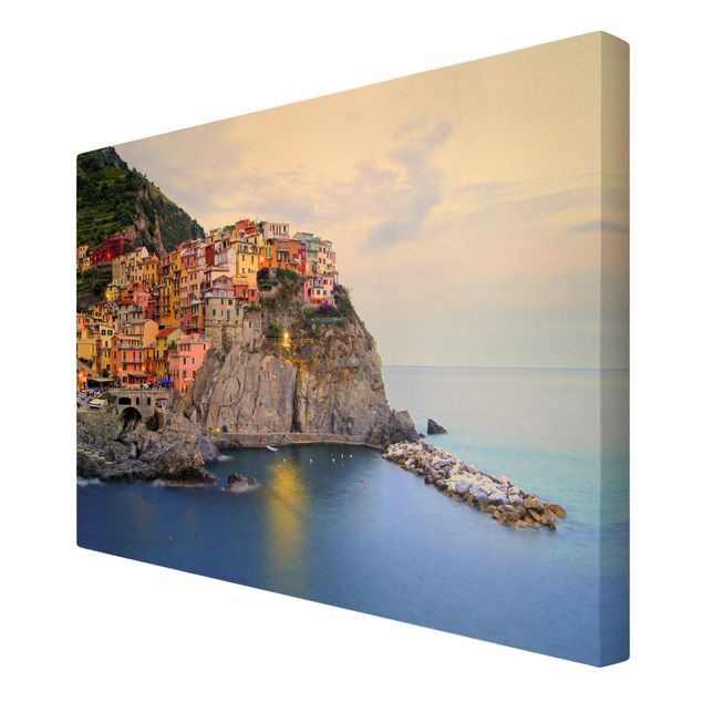 Obrazy na ścianę krajobrazy Kolorowe miasto nadmorskie
