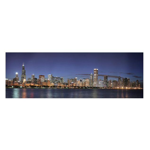 Obrazy architektura Nocna panorama Chicago