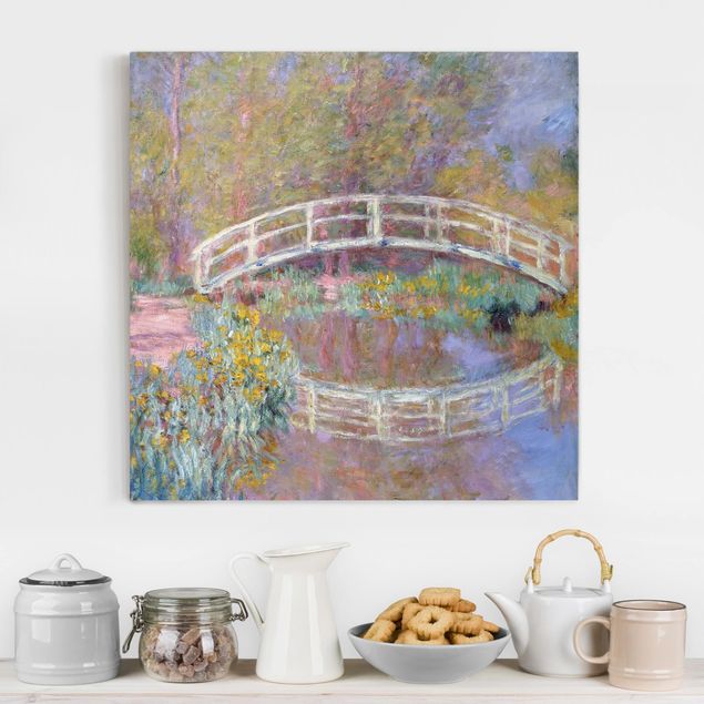 Obrazy do salonu nowoczesne Claude Monet - Most Moneta w ogrodzie