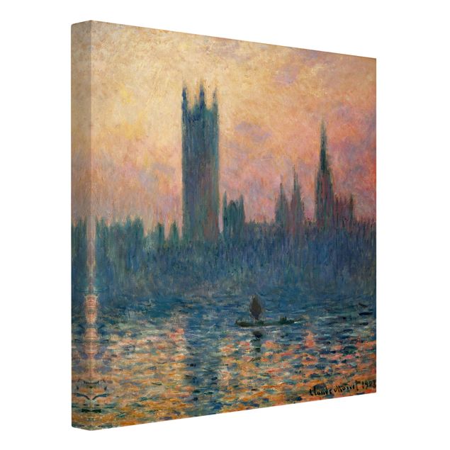 Obrazy impresjonistyczne Claude Monet - Zachód słońca w Londynie