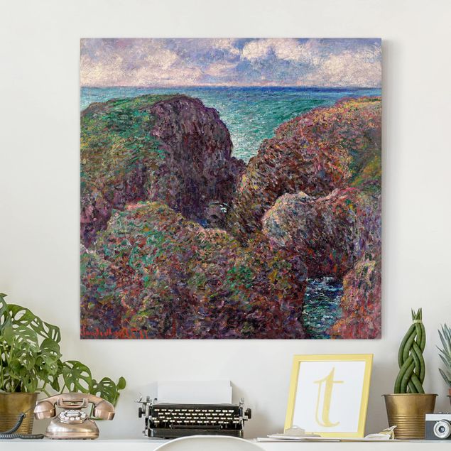 Obrazy do salonu nowoczesne Claude Monet - Grupa skalna Port-Goulphar