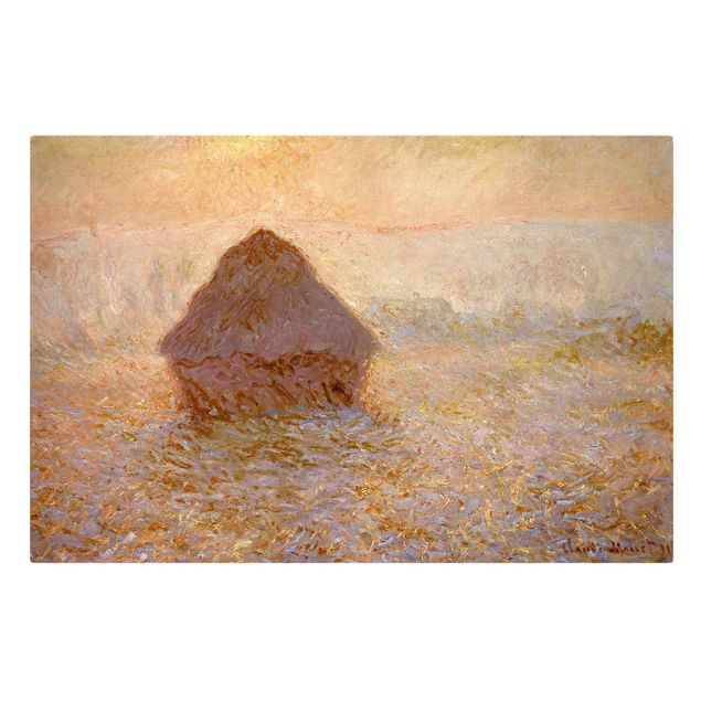 Obrazy krajobraz Claude Monet - Stóg siana we mgle