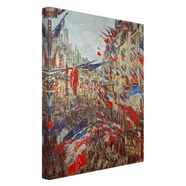 Obrazy impresjonistyczne Claude Monet - Ulica w dekoracji z flagą