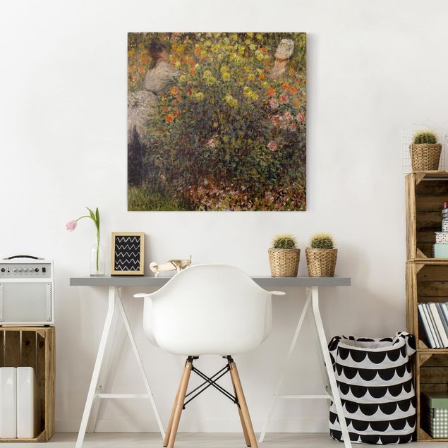 Obrazy do salonu nowoczesne Claude Monet - Ogród kwiatowy