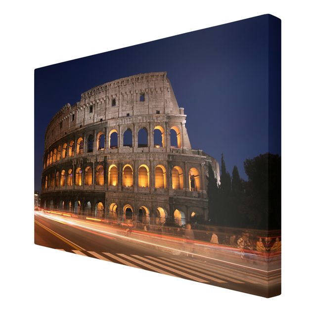 Obrazy na płótnie zebra Colosseum w Rzymie nocą