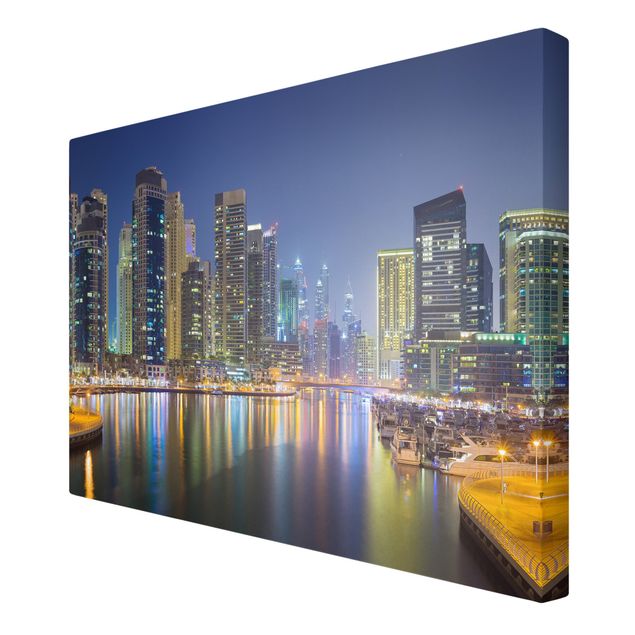 Obrazy nowoczesne Nocna panorama Dubaju