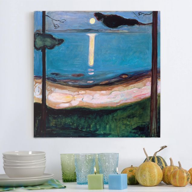 Ekspresjonizm obrazy Edvard Munch - Noc w blasku księżyca