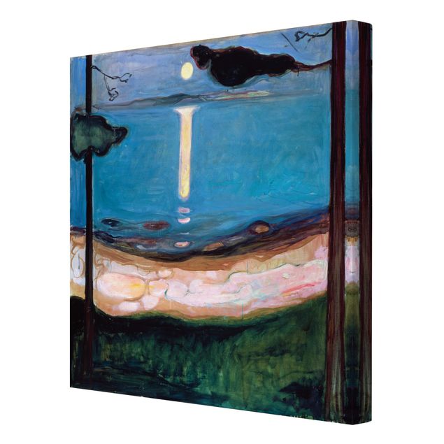 Postimpresjonizm obrazy Edvard Munch - Noc w blasku księżyca