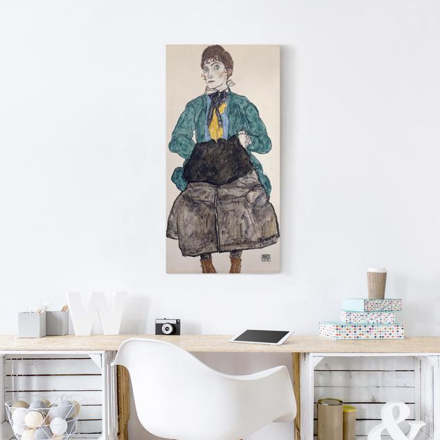 Dekoracja do kuchni Egon Schiele - Kobieta w zielonej bluzce