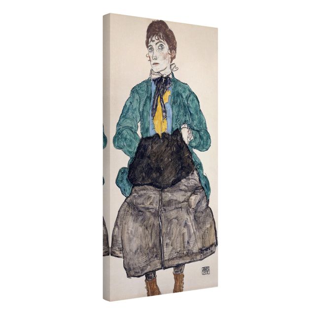 Obrazy nowoczesne Egon Schiele - Kobieta w zielonej bluzce