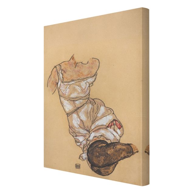 Obrazy na ścianę akt Egon Schiele - Kobiecy tors w bieliźnie