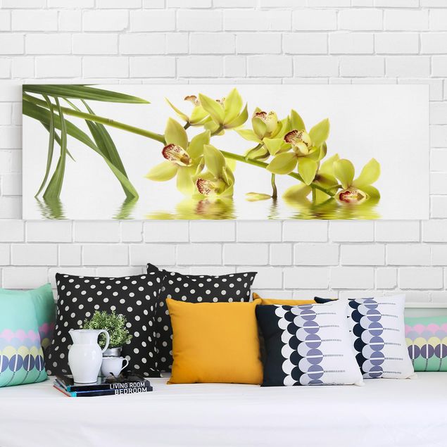 Obrazy do salonu nowoczesne Eleganckie wody orchidei